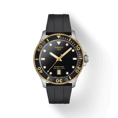 Tissot Seastar 1000 Quartz 40 Stainless Steel - Yellow Gold / Black / Rubber