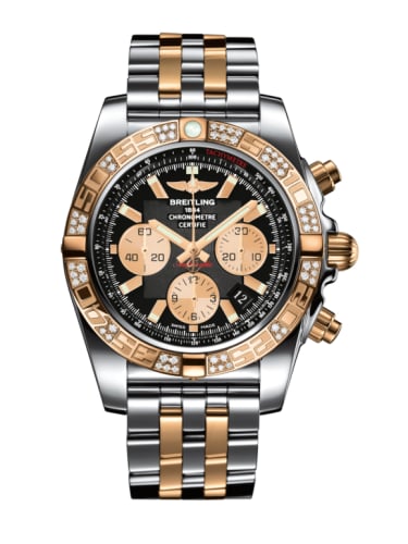 Breitling Chronomat 44 Stainless Steel / Rose Gold / Diamond / Onyx Black / Bracelet