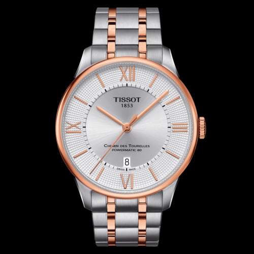 Tissot Chemin Des Tourelles Powermatic 80 42 Stainless Steel - Rose Gold / Silver