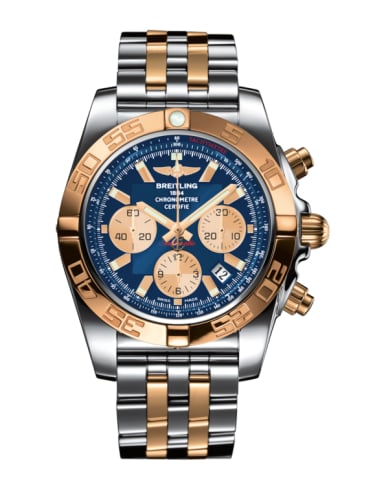 Breitling Chronomat 44 Stainless Steel / Rose Gold / Metallica Blue / Bracelet