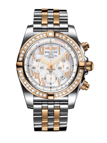 Breitling Chronomat 44 Stainless Steel / Rose Gold / Diamond / Pearl Roman / Bracelet