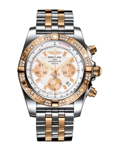 Breitling Chronomat 44 Stainless Steel / Rose Gold / Diamond / Antarctica White / Bracelet