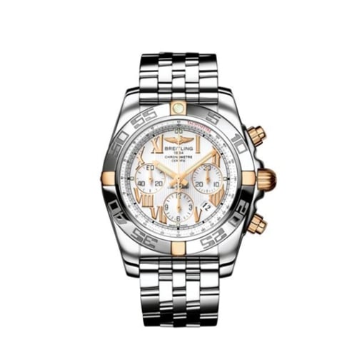 Breitling Chronomat 44 Stainless Steel / Rose Gold / White - Roman