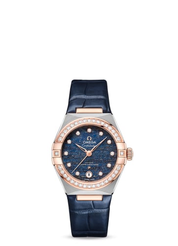 Omega Constellation Manhattan 29 Co-Axial Master Chronometer Stainless Steel / Sedna Gold / Diamond / Blue Aventurine