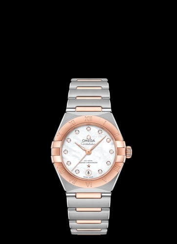 Omega Constellation Manhattan 29 Co-Axial Master Chronometer Stainless Steel / Sedna Gold / MOP