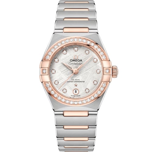 Omega Constellation Manhattan 29 Co-Axial Master Chronometer Stainless Steel - Sedna Gold - Diamond / Silver Meteorite