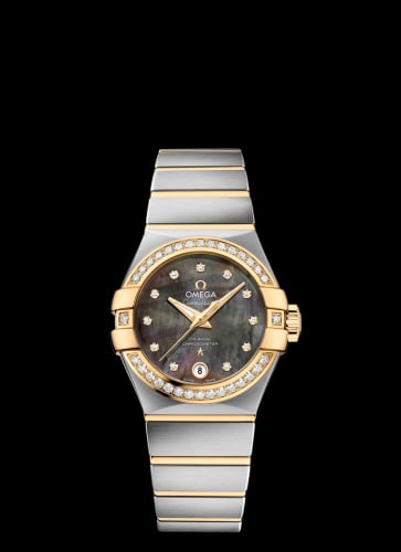 Omega Constellation Co-Axial 27 Brushed Stainless Steel / Yellow Gold / Diamond / Tahiti MOP