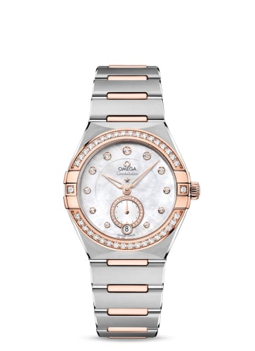 Omega Constellation Master Chronometer Small Seconds 34 Stainless Steel / Sedna Gold / Diamond / MOP / Bracelet