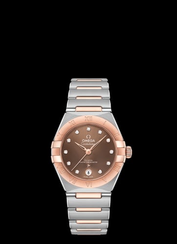 Omega Constellation Manhattan 29 Co-Axial Master Chronometer Stainless Steel / Sedna Gold / Brown Diamond