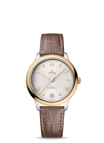 Omega De Ville Master Chronometer 34 Stainless Steel - Yellow Gold / Silver - Diamond
