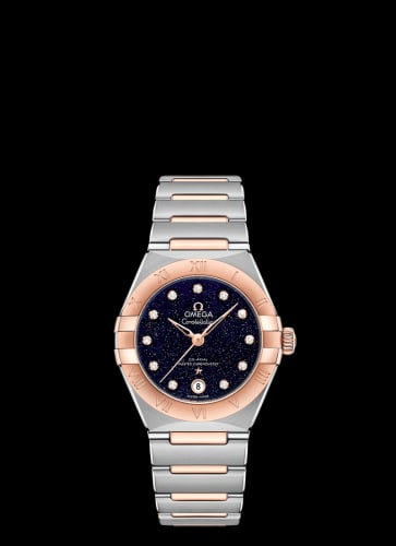 Omega Constellation Manhattan 29 Co-Axial Master Chronometer Stainless Steel / Sedna Gold / Aventurine