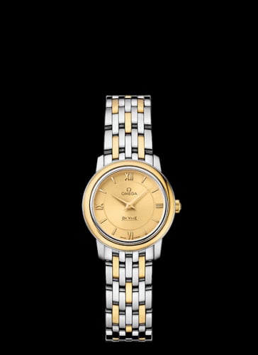 Omega De Ville Prestige Quartz 24.4 Stainless Steel / Yellow Gold / Champagne / Bracelet