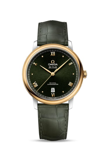 Omega De Ville Prestige Co-Axial 39.5 Stainless Steel / Yellow Gold / Green Sunburst