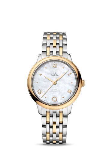 Omega De Ville Master Chronometer 34 Stainless Steel - Yellow Gold / MOP / Bracelet