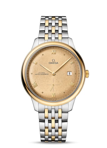 Omega De Ville Small Seconds Master Chronometer Stainless Steel - Yellow Gold / Champagne / Bracelet