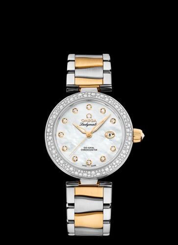Omega LadyMatic Co-Axial 34 Stainless Steel / Yellow Gold / Diamond / MOP / Bracelet