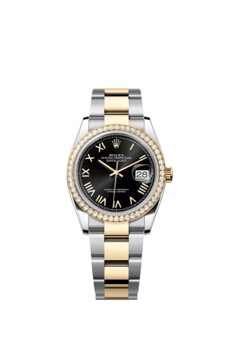 Rolex Datejust 36 Stainless Steel - Yellow Gold - Diamond / Black Roman / Oyster