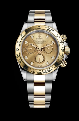 Rolex Cosmograph Daytona Stainless Steel / Yellow Gold / Champagne Diamond