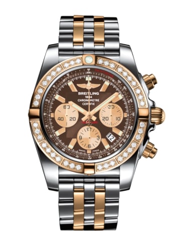 Breitling Chronomat 44 Stainless Steel / Rose Gold / Diamond / Metallica Brown / Bracelet