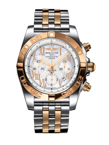 Breitling Chronomat 44 Stainless Steel / Rose Gold / Pearl Roman / Bracelet