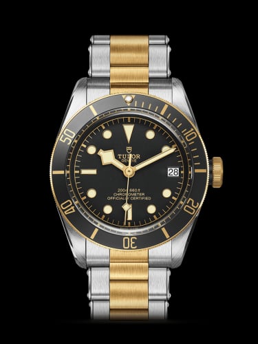 Tudor Heritage Black Bay Black S&amp;G / Stainless Steel / Yellow Gold / Black / Bracelet