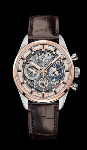 Zenith El Primero Chronomaster Full Open 38 Stainless Steel / Rose Gold / Alligator