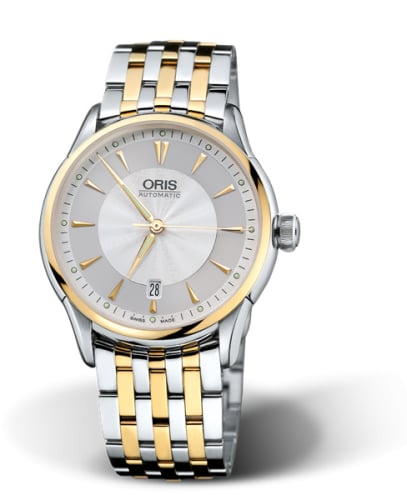 Oris Artelier Date 40 Stainless Steel - Yellow Gold / Silver / Bracelet
