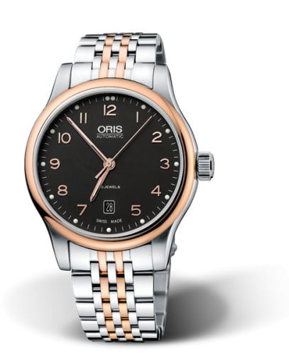 Oris Classic Date 42 Stainless Steel - Rose Gold / Black / Bracelet