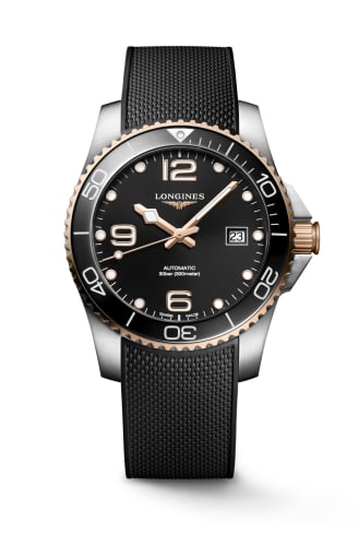 Longines HydroConquest 41 Automatic Stainless Steel / Rose Gold / Black / Rubber