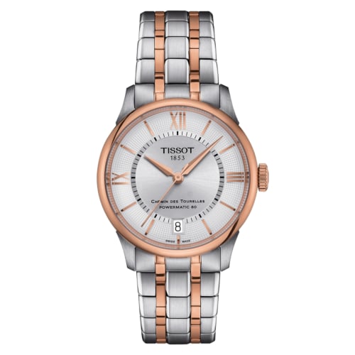 Tissot Chemin Des Tourelles Powermatic 80 34 Stainless Steel - Rose Gold / Silver / Bracelet