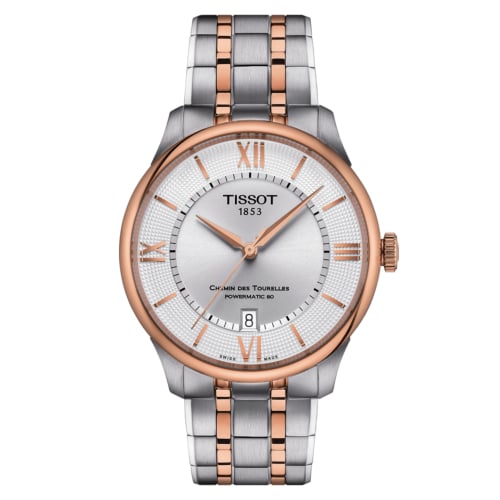 Tissot Chemin Des Tourelles Powermatic 80 39 Stainless Steel - Rose Gold / Silver / Bracelet
