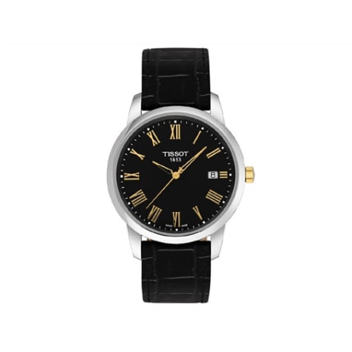 Tissot Dream Quartz 38 Stainless Steel / Yellow Gold PVD / Black / Strap