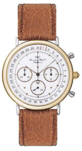 IWC Schaffhausen Portofino Chronograph MecaQuartz Stainless Steel / Yellow Gold / White / Alligator