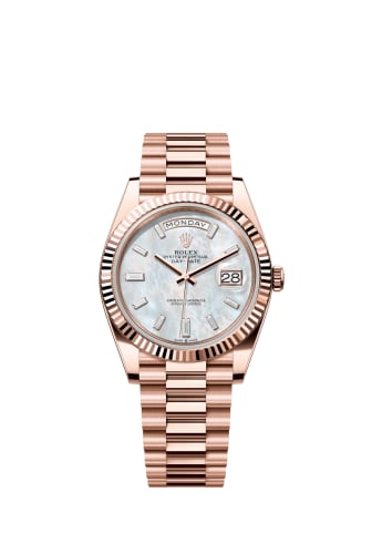 Rolex Day-Date 40 Everose / MOP - Baguette