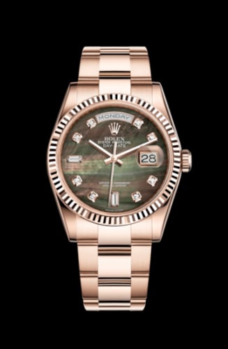 Rolex Day-Date 36 Everose Fluted / Oyster / Tahitian MOP
