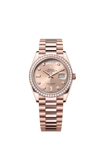 Rolex Day-Date 36 Everose Gold / Diamond / Rose-Diamond / President