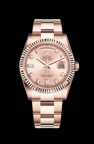 Rolex Day-Date 36 Everose Fluted / Oyster / Pink Diamonds