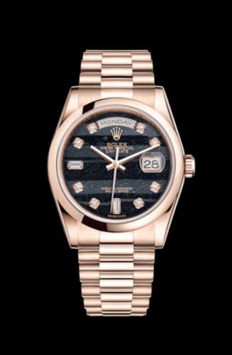 Rolex Day-Date 36 Everose Domed / President / Ferrite