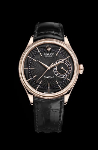 Rolex Cellini Date Everose / Black / Alligator