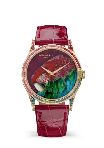 Patek Philippe Calatrava 5077 Rose Gold / Green-Winged Macaw