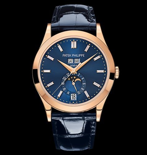 Patek Philippe Annual Calendar 5396 Rose Gold / Blue / Baguette