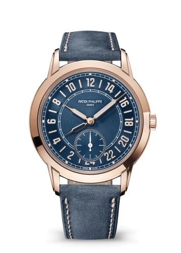 Patek Philippe Calatrava Travel Time 24-Hour Rose Gold / Blue