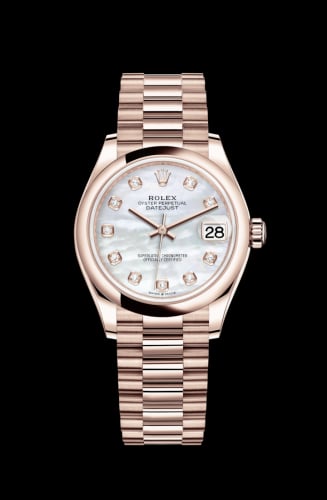 Rolex Datejust 31 Rose Gold / Domed / MOP / President