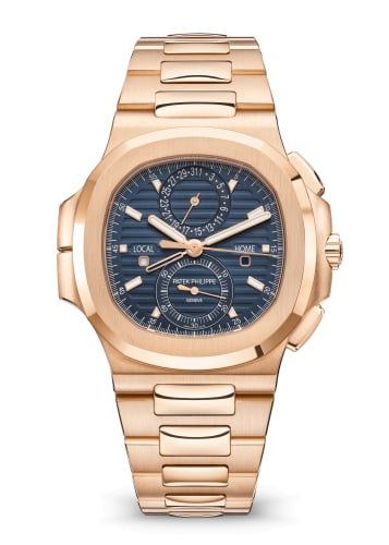 Patek Philippe Nautilus Travel Time Rose Gold / Blue