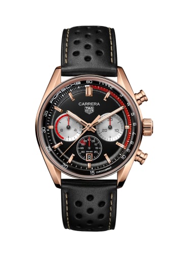 TAG Heuer Carrera Chronosprint Glass Box 42 Rose Gold / Porsche 1964