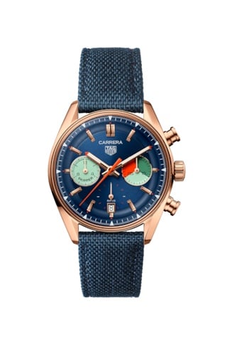 TAG Heuer Carrera Skipper Glass Box Rose Gold / Blue