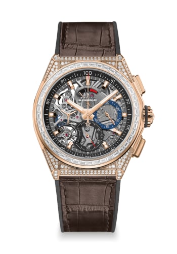 Zenith Defy El Primero 21 Rose Gold / Diamond / Skeleton / Alligator