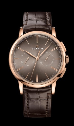 Zenith Elite Chronograph Classic Rose Gold / Grey / Alligator