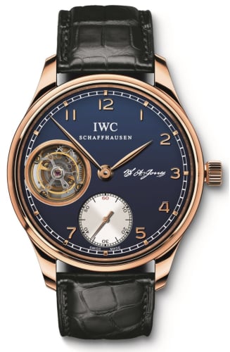 IWC Schaffhausen Portugieser Tourbillon Hand-Wound F.A. Jones Rose Gold / Blue