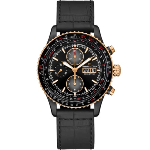 Hamilton Khaki Aviation Converter Auto Chrono PVD / Rose Gold / Black